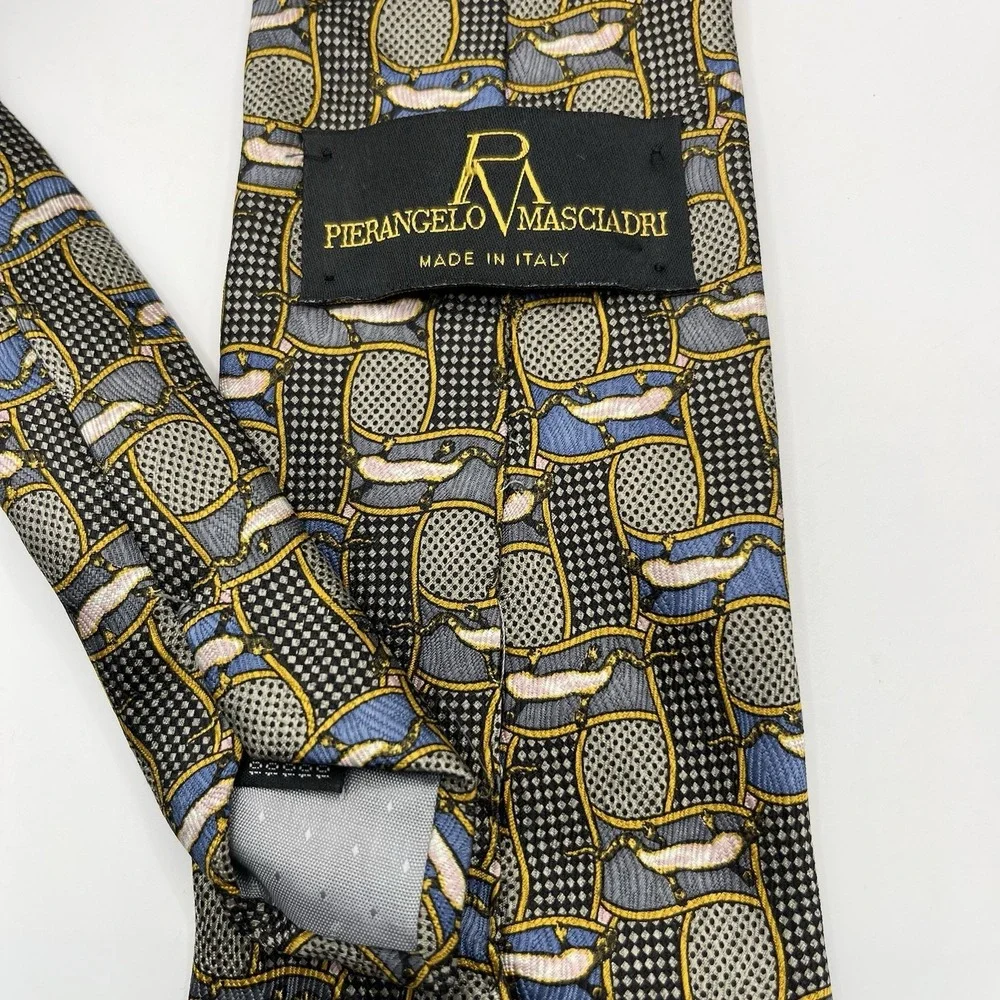 PIERANGELO MASCIADRU MEN'S TIE 100% SILK MADE IN ITALY‎